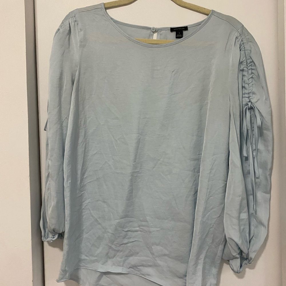 Ann Taylor Light Blue Blouse